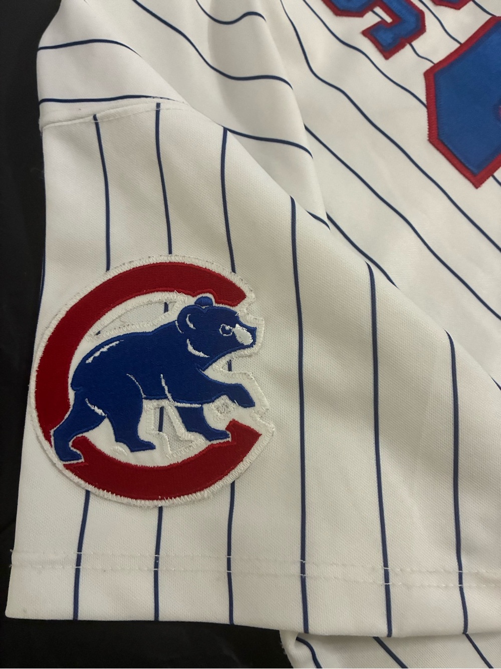Russell Athletic White Jersey with Blue Pinstripes - Picture 7 of 7